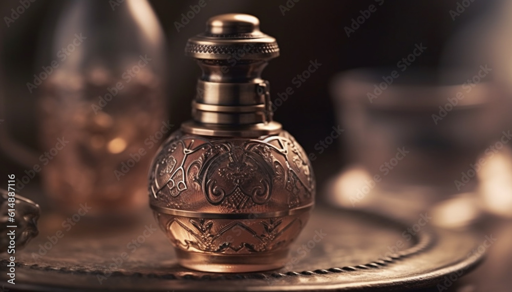 An old fashioned whiskey bottle, a single object of elegance generated by AI An old fashioned whiskey bottle, a single object of elegance generated by AI