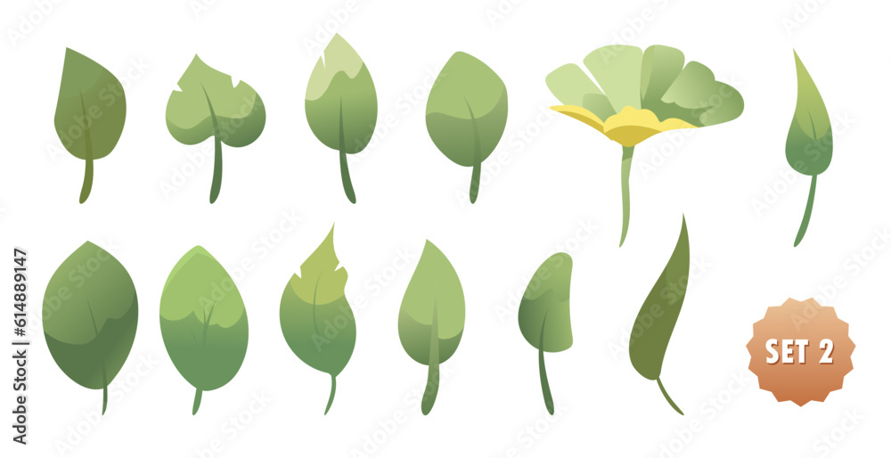 Horizontal white banner of set floral elements. Backdrop decorated with flowers and leaves border. Botanical spring vector illustration on white background Horizontal white banner of set floral elements. Backdrop decorated with flowers and leaves border. Botanical spring vector illustration on white background