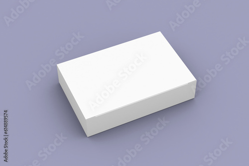Rectangular pill blister box, packaging template for product design mockup. On clean background