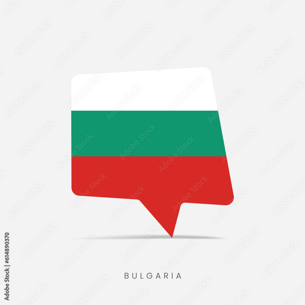 Obraz premium Bulgaria flag bubble chat icon