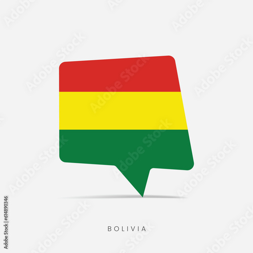 Bolivia flag bubble chat icon