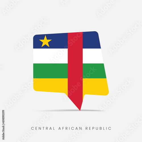 Central African Republic flag bubble chat icon