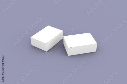 Small push pins box packaging mockup for brand advertising on a clean background.