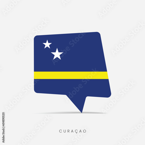 Curacao flag bubble chat icon