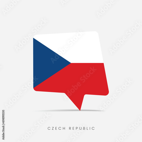 Czech Republic flag bubble chat icon