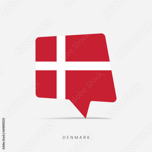 Denmark flag bubble chat icon
