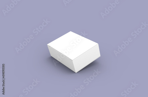 Small push pins box packaging mockup for brand advertising on a clean background.