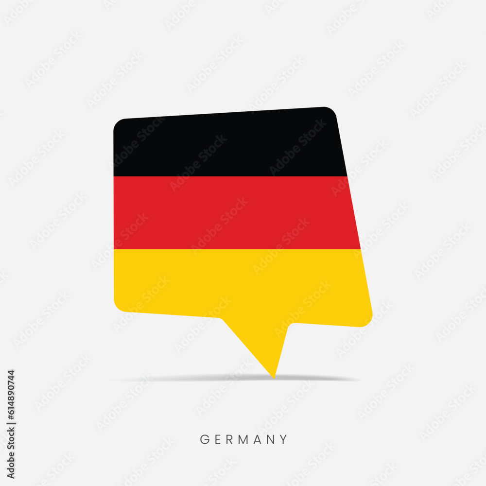 Obraz premium Germany flag bubble chat icon