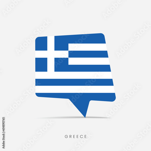Greece flag bubble chat icon