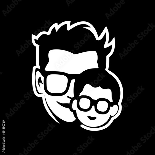 Dad | Black and White Vector illustration