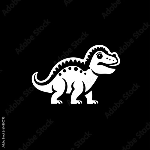 Dinosaur - Minimalist and Flat Logo - Vector illustration