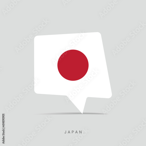 Japan flag bubble chat icon