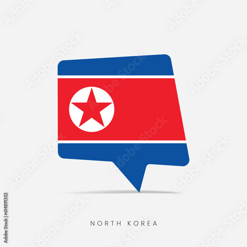 Free Download North Korea flag bubble chat icon - GFXLoad