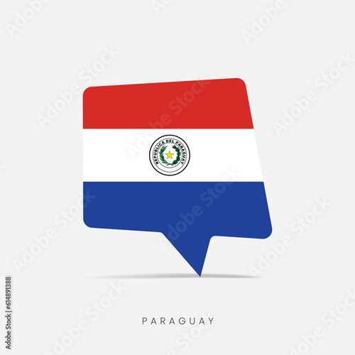 Paraguay flag bubble chat icon
