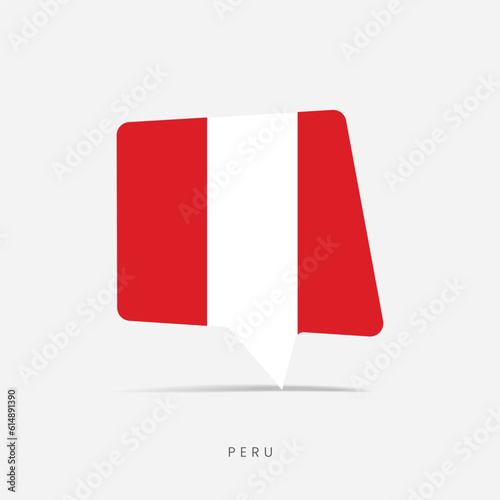 Peru flag bubble chat icon