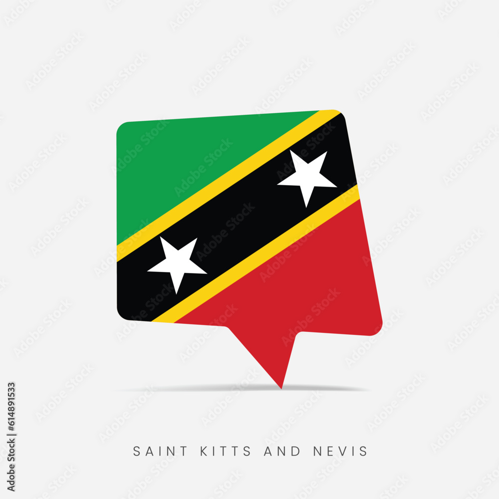 Saint Kitts & Nevis flag bubble chat icon