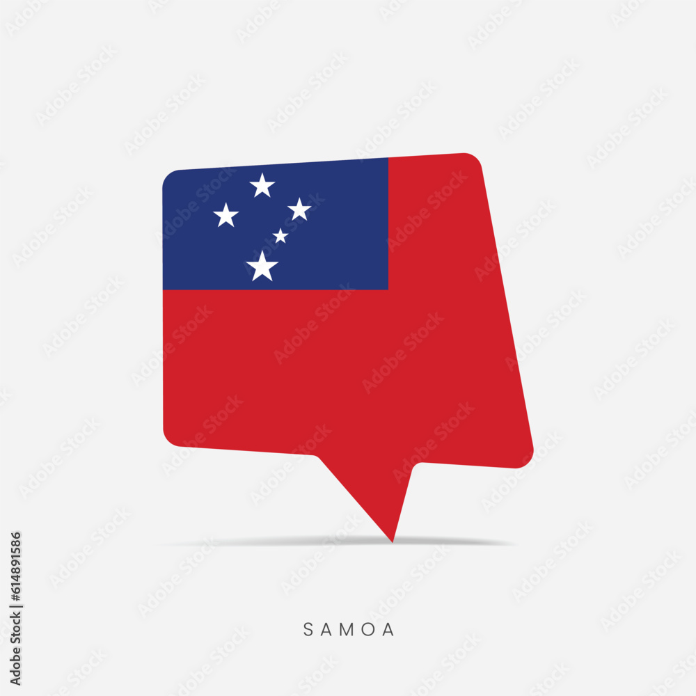 Samoa flag bubble chat icon