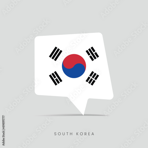 South Korea flag bubble chat icon
