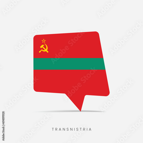 Transnistria flag bubble chat icon