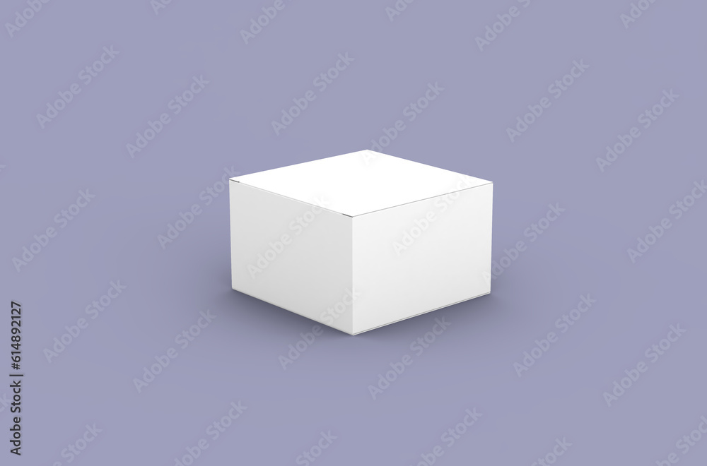 Square product box packaging mockup for brand advertising on a clean background. Square product box packaging mockup for brand advertising on a clean background.