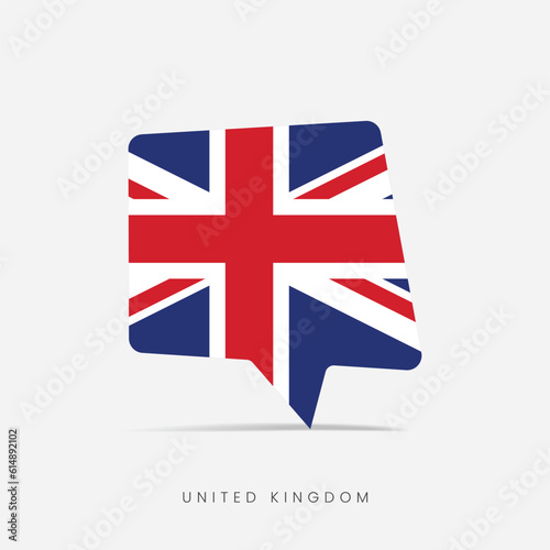 United Kingdom flag bubble chat icon