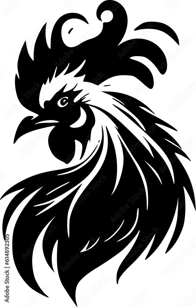 Rooster | Minimalist and Simple Silhouette - Vector illustration