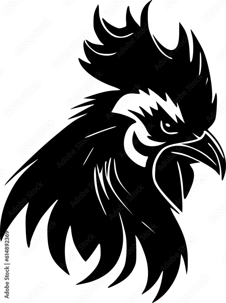 Rooster | Black and White Vector illustration Rooster | Black and White Vector illustration