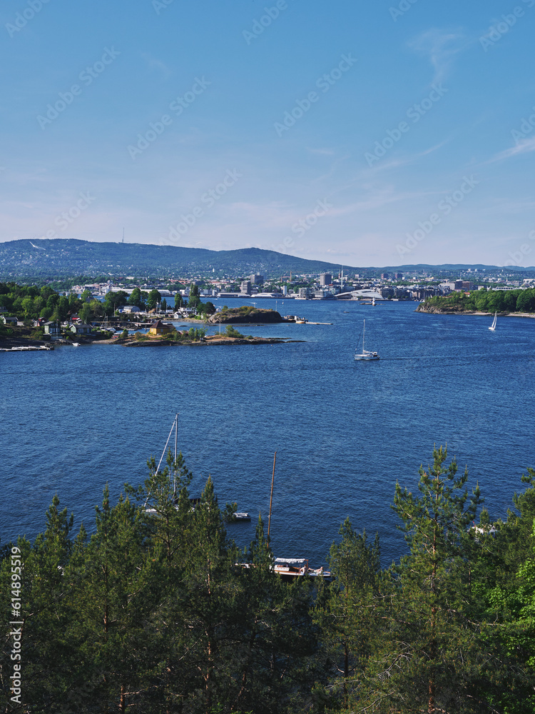 View towards Oslo seen from Gressholmen Island.