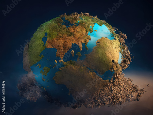 Present the Earth in a creative and captivating way, showcasing its beauty and significance.  Generative Ai, Ai.