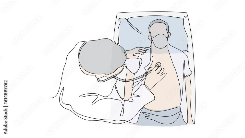 Animated self drawing of single continuous line draw for a doctor is examining patient in the clinic or hospital. Health design concept illustration in simple linear animation. Medical full animation Animated self drawing of single continuous line draw for a doctor is examining patient in the clinic or hospital. Health design concept illustration in simple linear animation. Medical full animation
