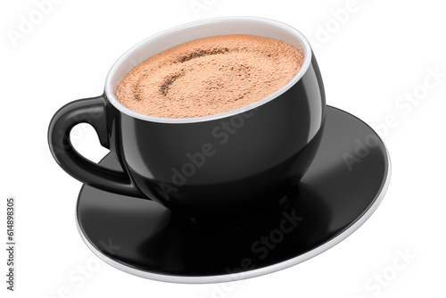Ceramic coffee cup for cappuccino, americano, espresso, mocha, latte on white