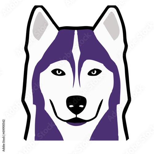 Bulldogge Gesicht outline Grafik Vektor
