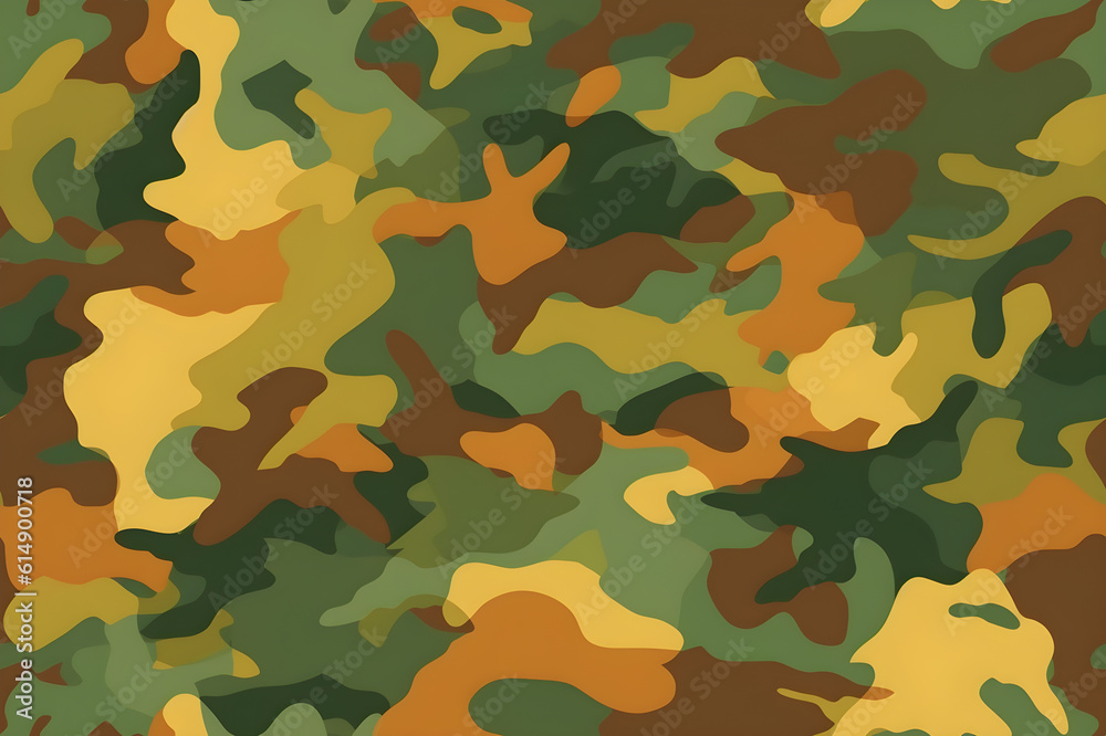 Fototapeta premium repeating seamless camouflage pattern, generative ai