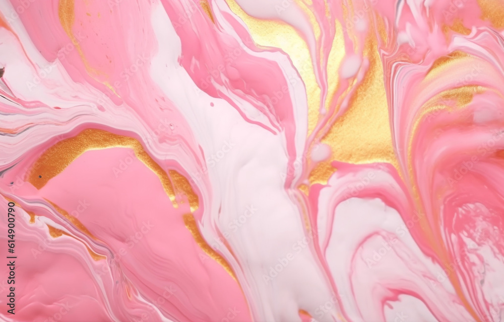 Pink and gold marble background made with AI generative technology ...