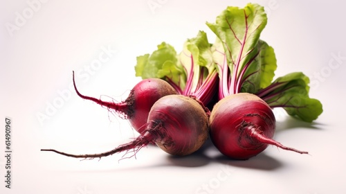 Beetroot on white background. Created with Generative AI technology.