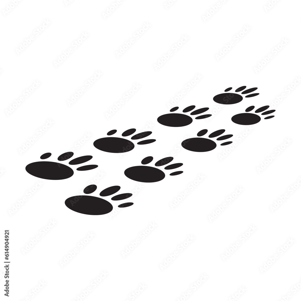 tiger footprint icon vector design template tiger footprint icon vector design template