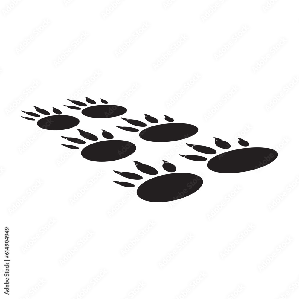 tiger footprint icon vector design template tiger footprint icon vector design template