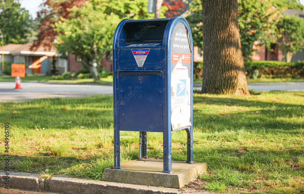 Providence, RI, USA, June 19, 2023 United States Postal Service in