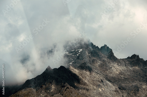 Pico Bolívar, the highest mountain in Venezuela. Set of peaks located in the Sierra Nevada National Park, in the Mérida mountain range photo