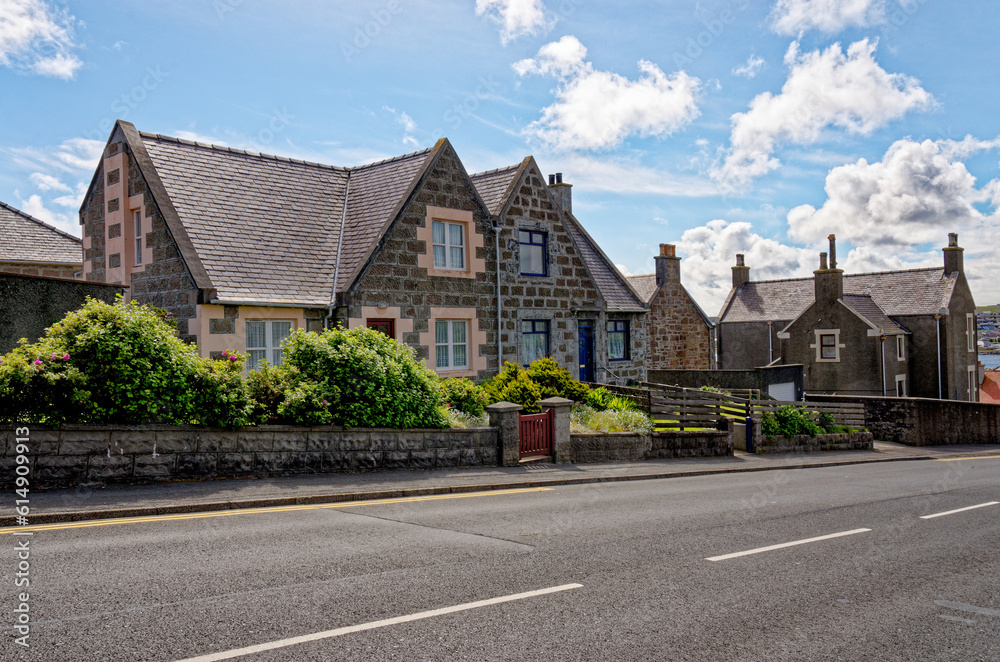 Lerwick Town street scene - Shetland Islands, Scotland