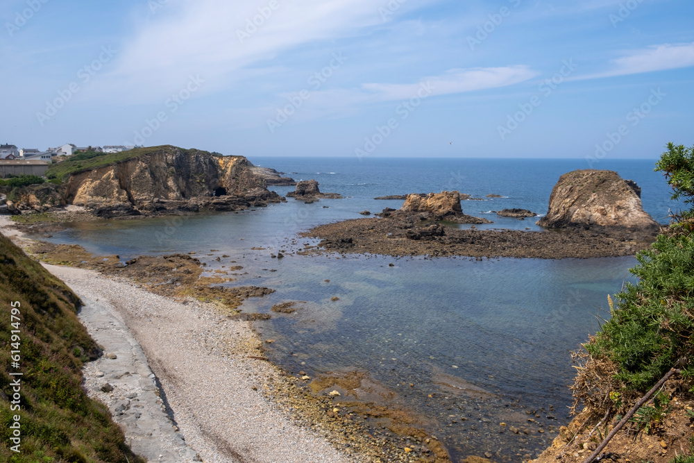 Beach of Represas in Tapia de Casariego, Asturias, Spain. Cantabrian Sea coast. Beach of Represas in Tapia de Casariego, Asturias, Spain. Cantabrian Sea coast.