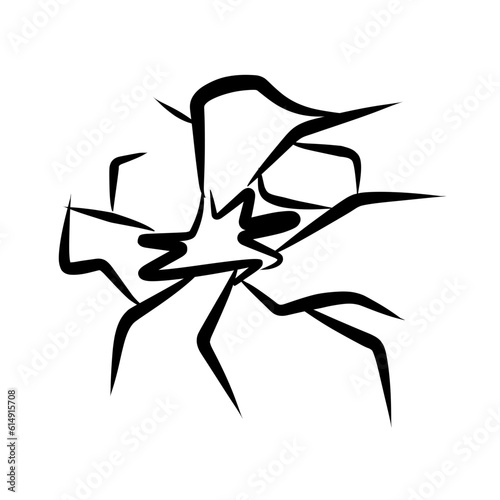 cracked glass pattern element