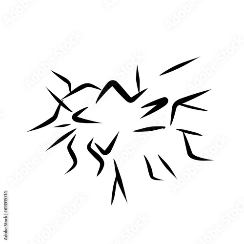 cracked glass pattern element