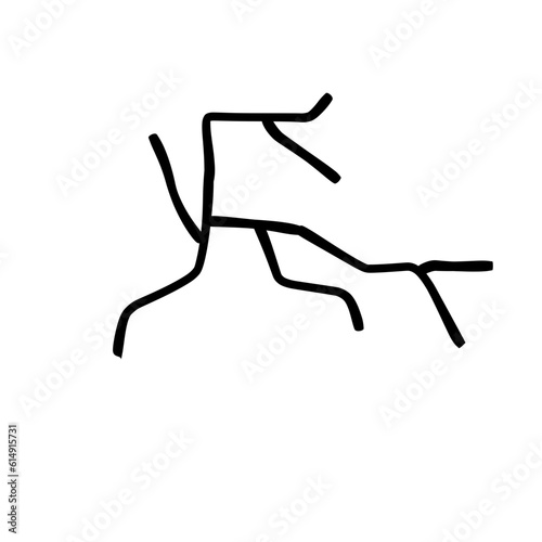 cracked glass pattern element