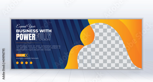 Corporate business social media Facebook cover or banner design template 