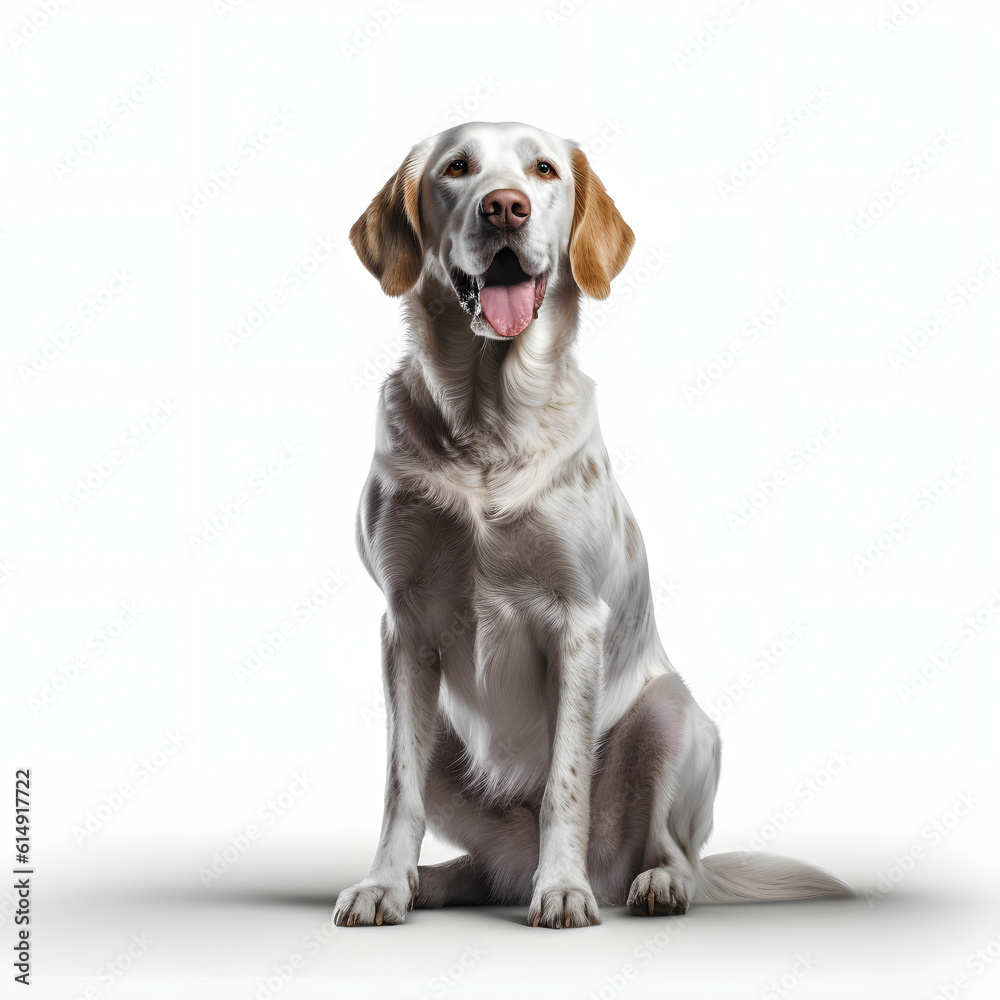 dog on a white isolate background dog on a white isolate background
