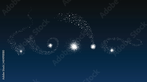 Abstract blue background with stars