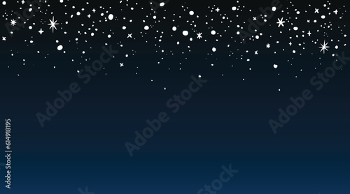 Sparkling stars with dark blue background