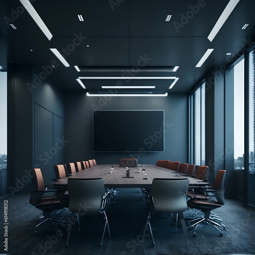 a Room Office for Meetings Professional Office Space for Productive Meetings, generetive by AI