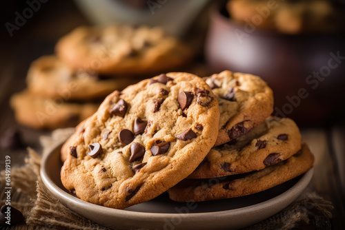 Chocolate chip cookies - ai generated